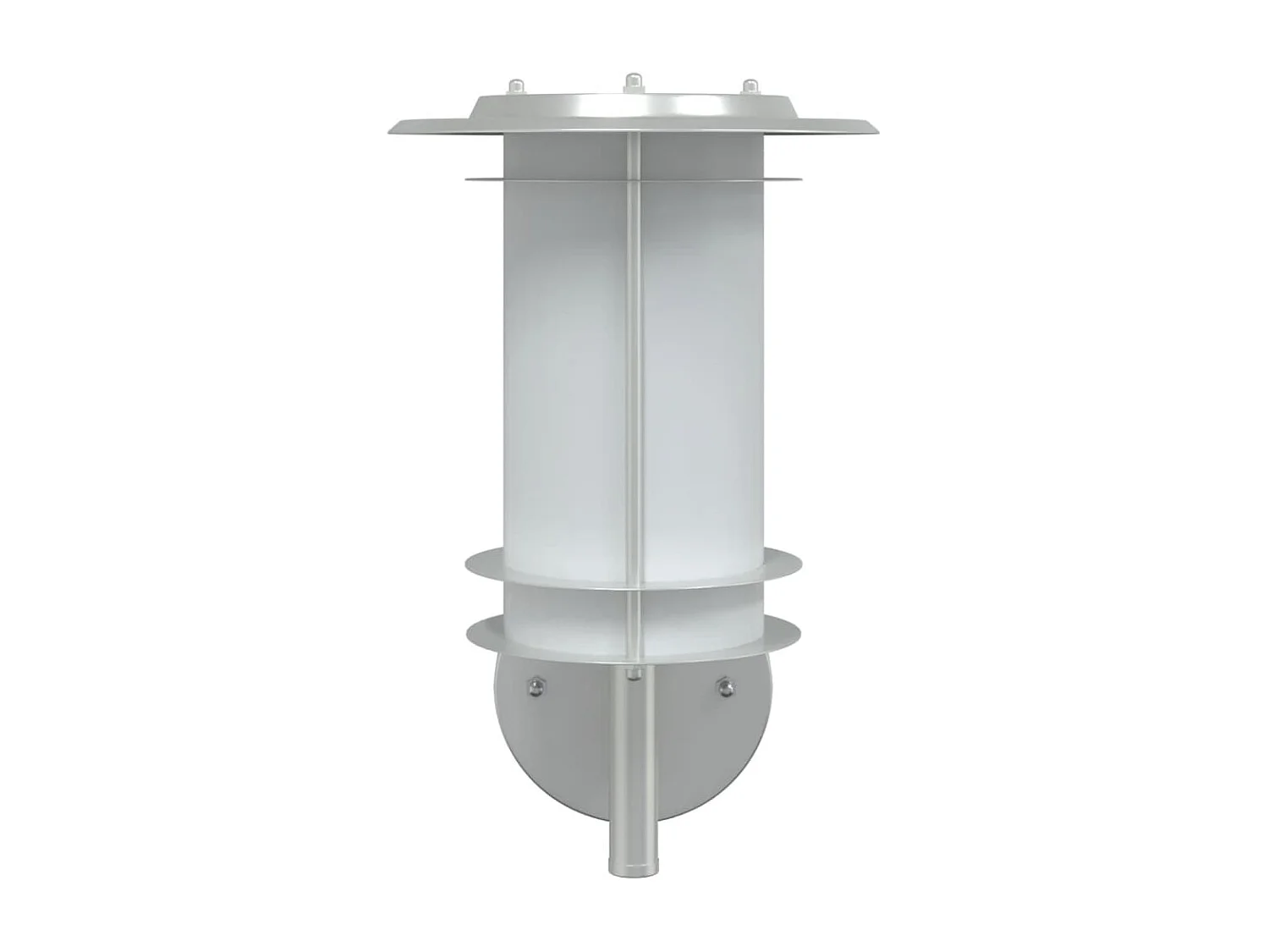 Appliques murales d'extérieur 2pcs argenté acier inoxydable FR635174