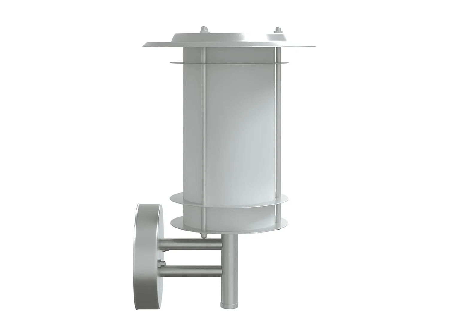 Appliques murales d'extérieur 2pcs argenté acier inoxydable FR635174