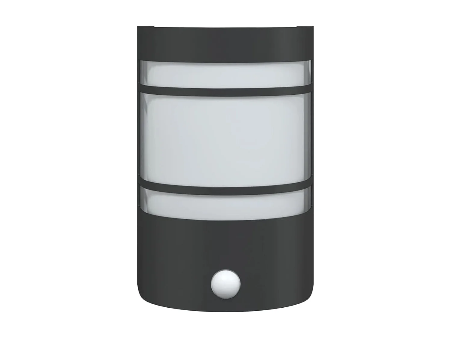 Candeeiros parede p/ exterior c/ sensor 2 pcs aço inox. preto PT963405