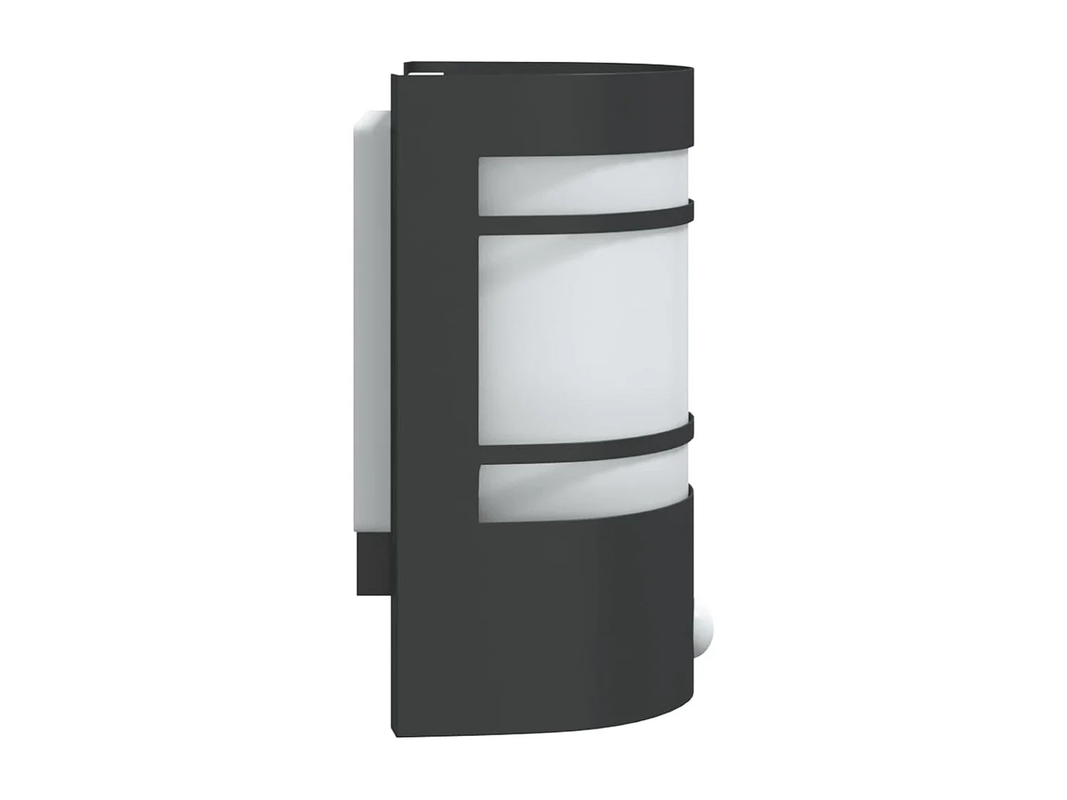 Candeeiros parede p/ exterior c/ sensor 2 pcs aço inox. preto PT963405