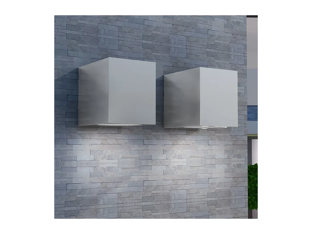 Applique murale d'extérieur en forme de cube 2 pcs FR867097