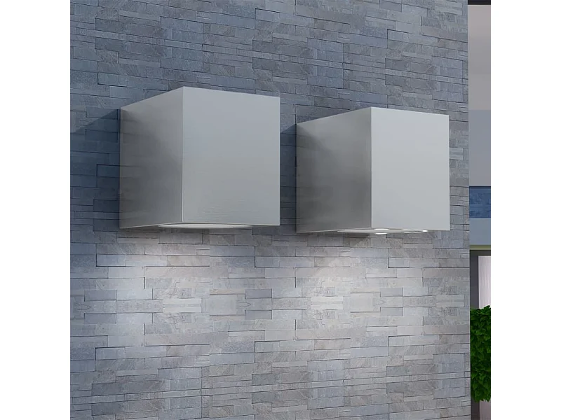 Applique murale d'extérieur en forme de cube 2 pcs FR867097