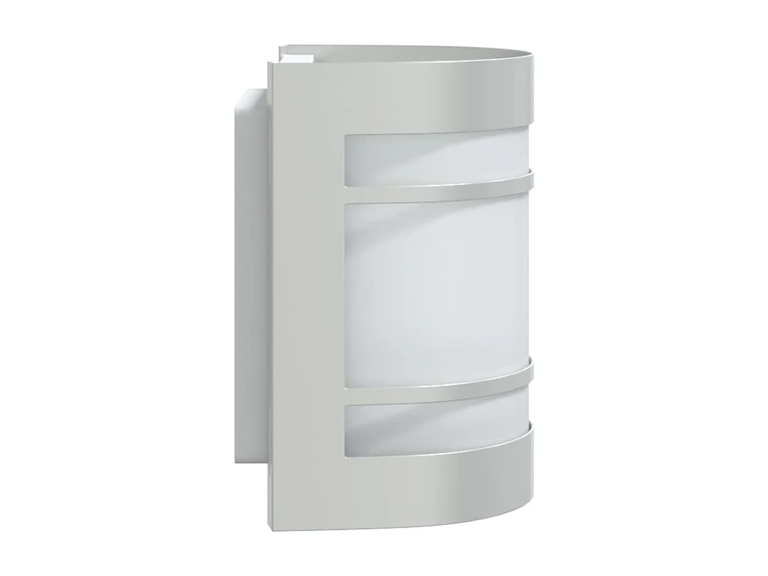 Appliques murales d'extérieur 2pcs argenté acier inoxydable FR674406