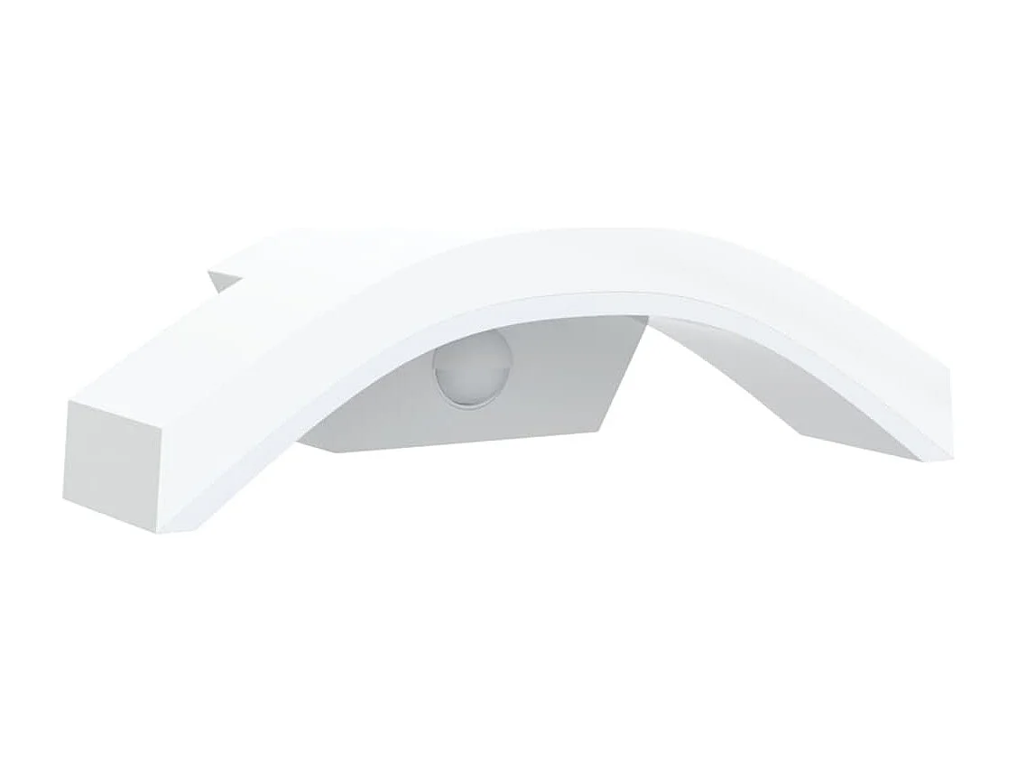 Lámparas de pared LED exterior con sensor 2 uds aluminio blanco ES415522