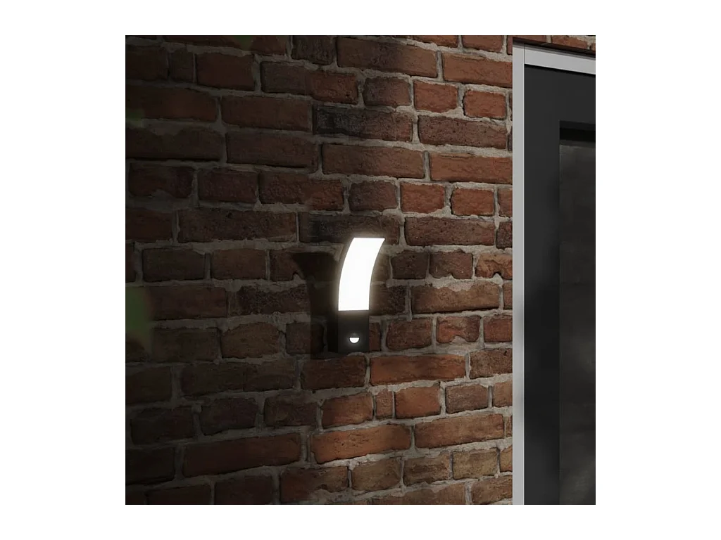 Appliques murales LED d'extérieur avec capteurs 2 pcs noir FR872561
