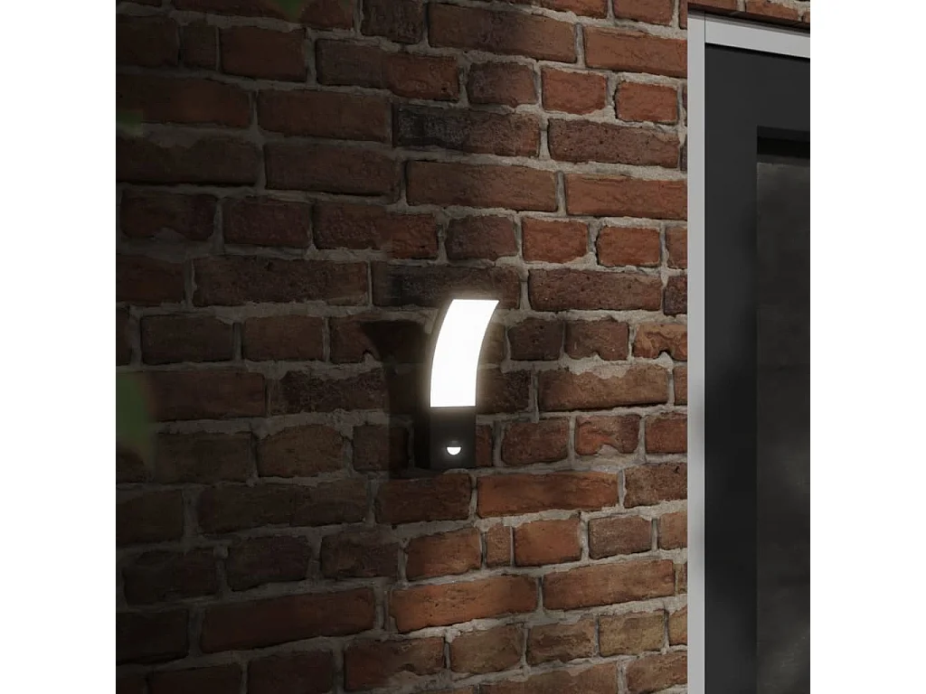 Appliques murales LED d'extérieur avec capteurs 2 pcs noir FR872561