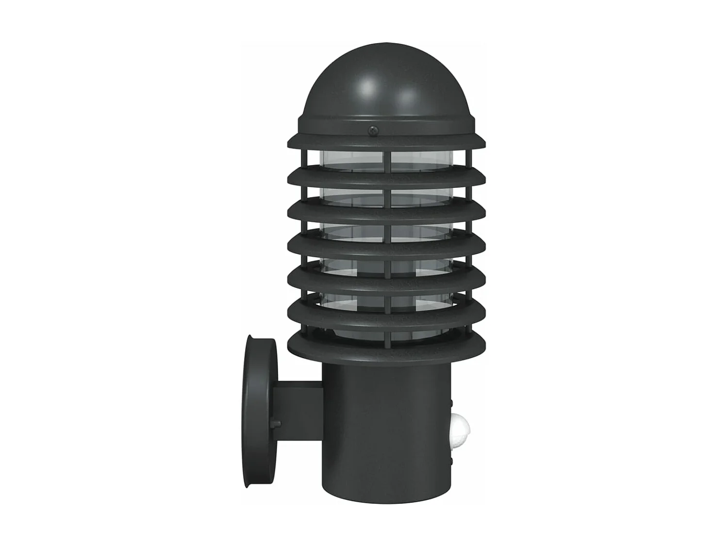 Applique murale d'extérieur avec capteur noir acier inoxydable FR396767