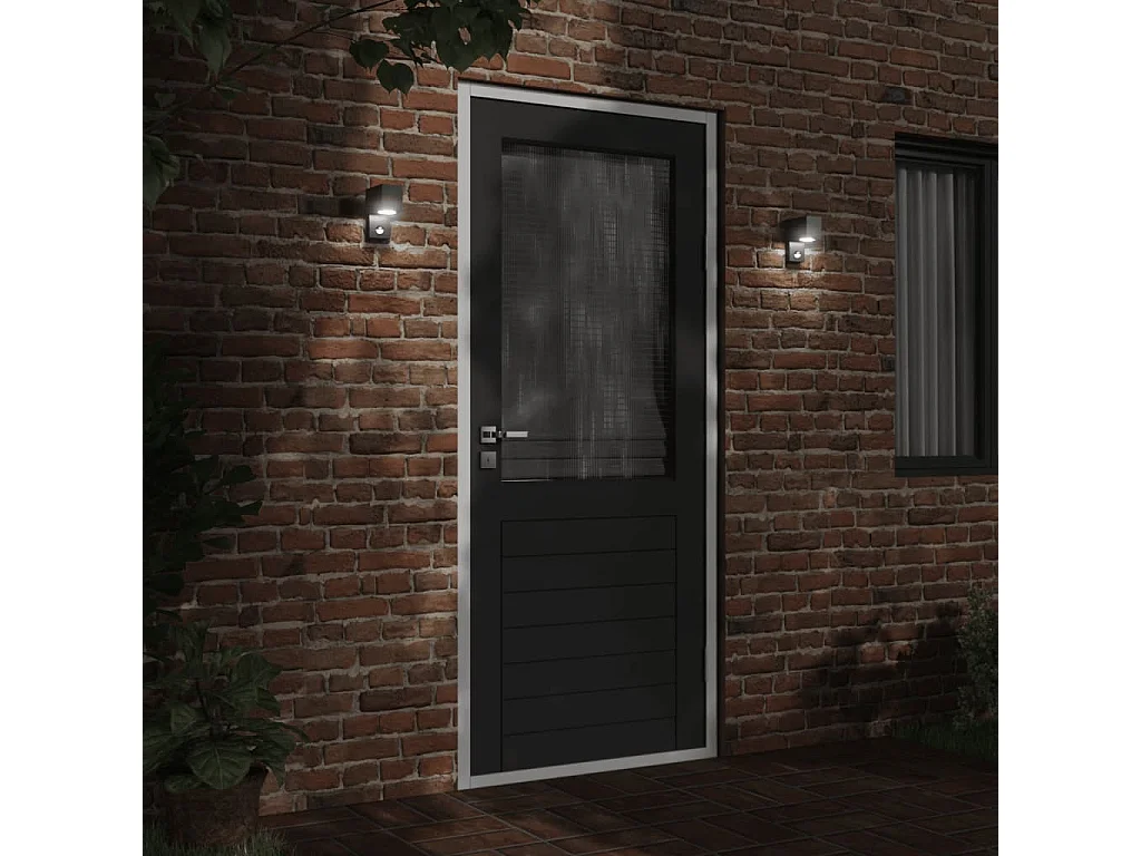 Applique murale d'extérieur avec capteurs noir FR708946