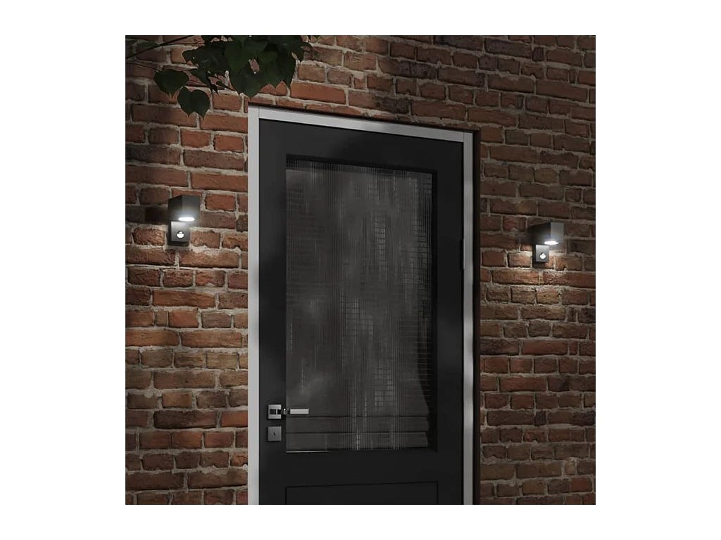 Applique murale d'extérieur avec capteurs noir FR708946
