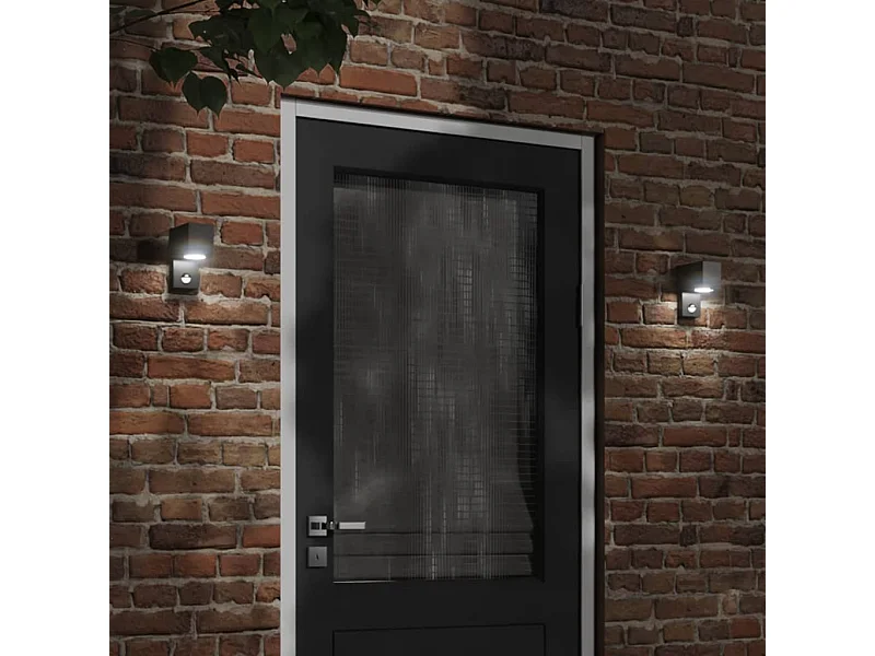 Applique murale d'extérieur avec capteurs noir FR708946