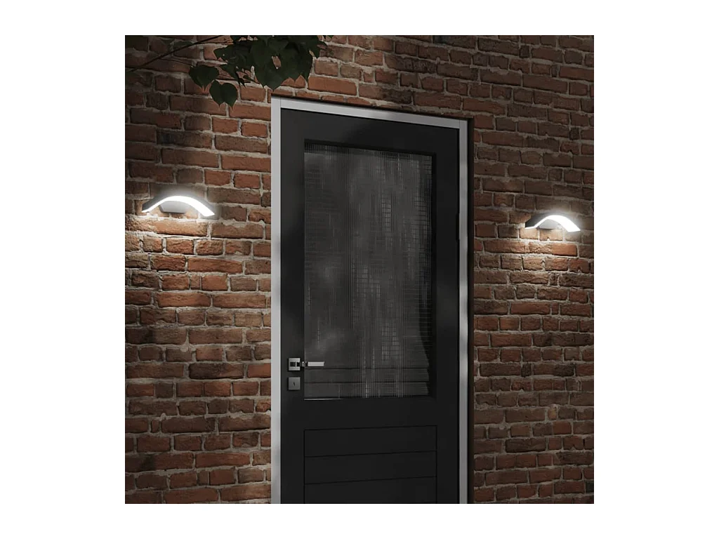Appliques murales LED d'extérieur 2 pcs noir FR331097