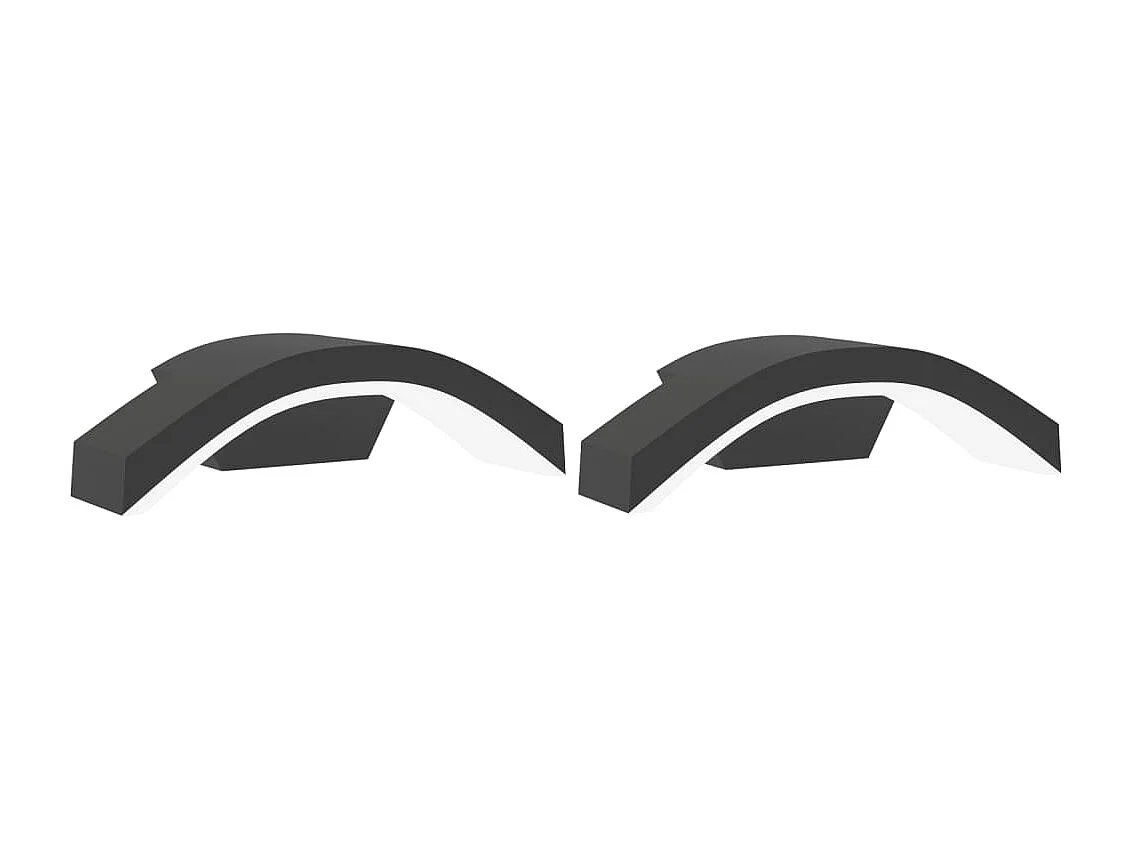 Appliques murales LED d'extérieur 2 pcs noir FR331097