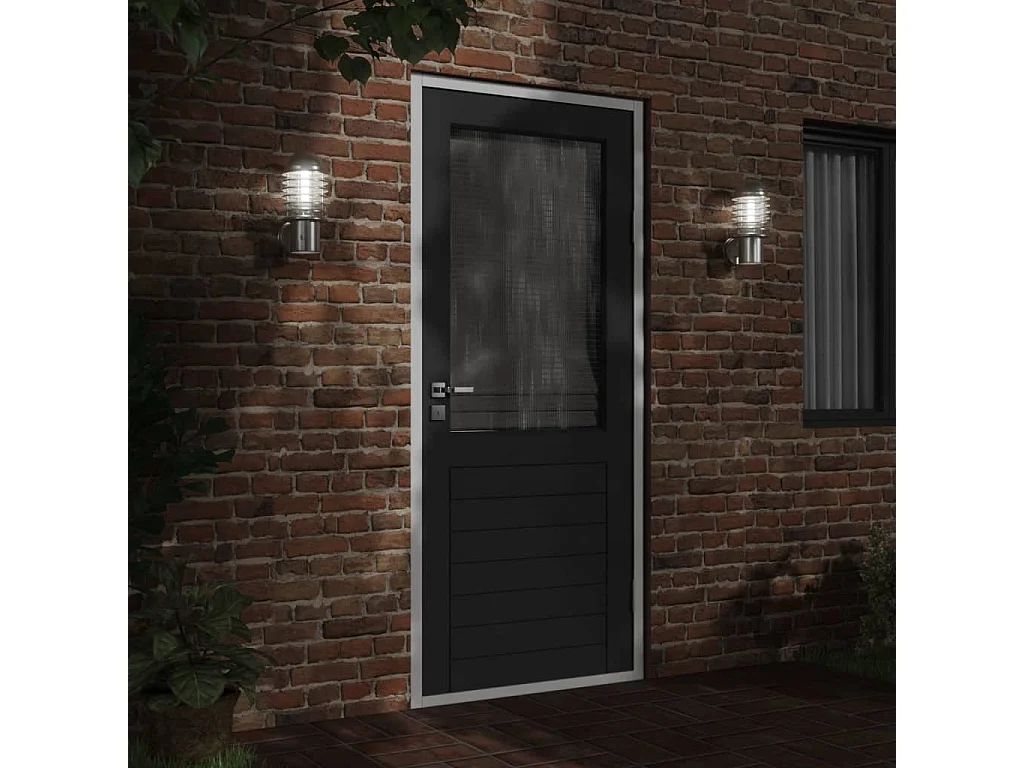 Applique murale d'extérieur argenté acier inoxydable FR129810