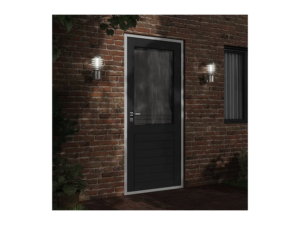 Applique murale d'extérieur argenté acier inoxydable FR129810