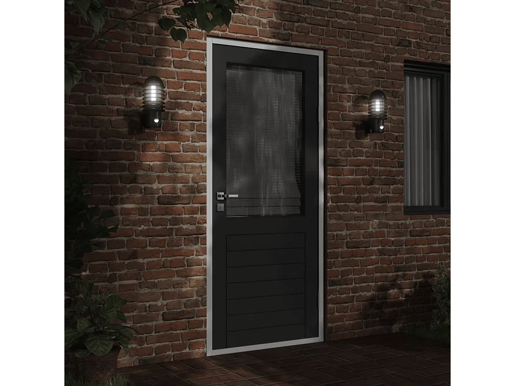 Apliques de exterior con sensor 2 uds acero inoxidable negro ES206723