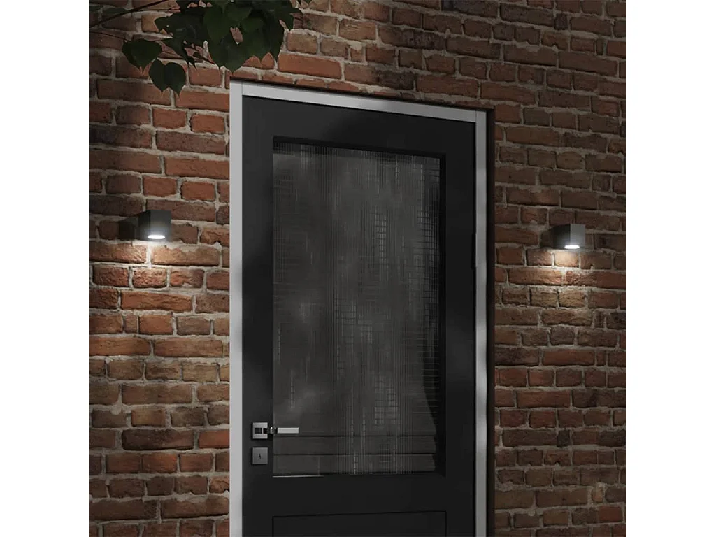 Lámpara de pared de exterior aluminio fundido negro ES203884