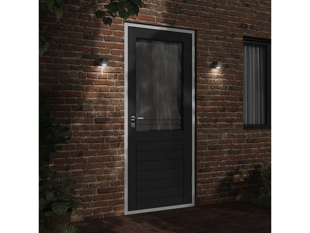 Lámpara de pared de exterior aluminio fundido negro ES203884