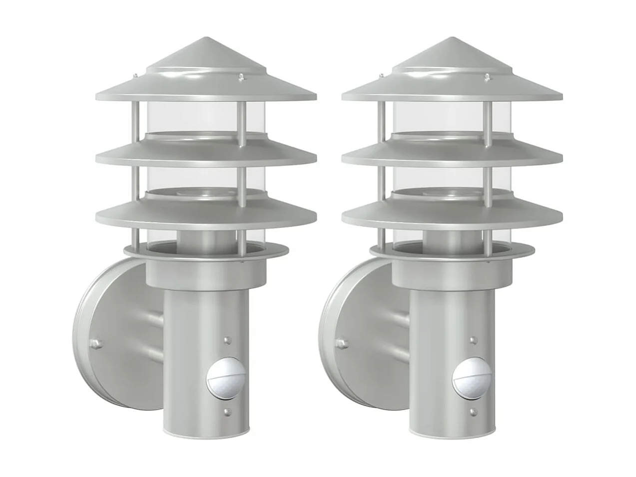 Appliques murales d'extérieur et capteurs 2pcs acier inoxydable FR213744