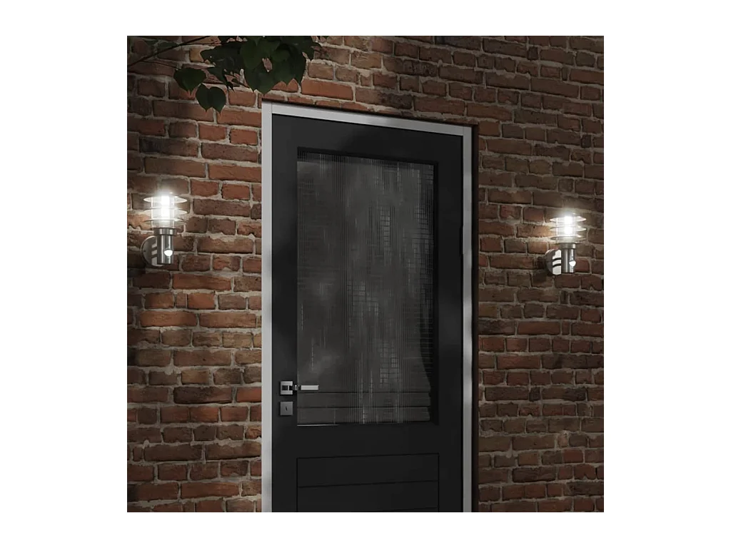 Appliques murales d'extérieur et capteurs 2pcs acier inoxydable FR213744