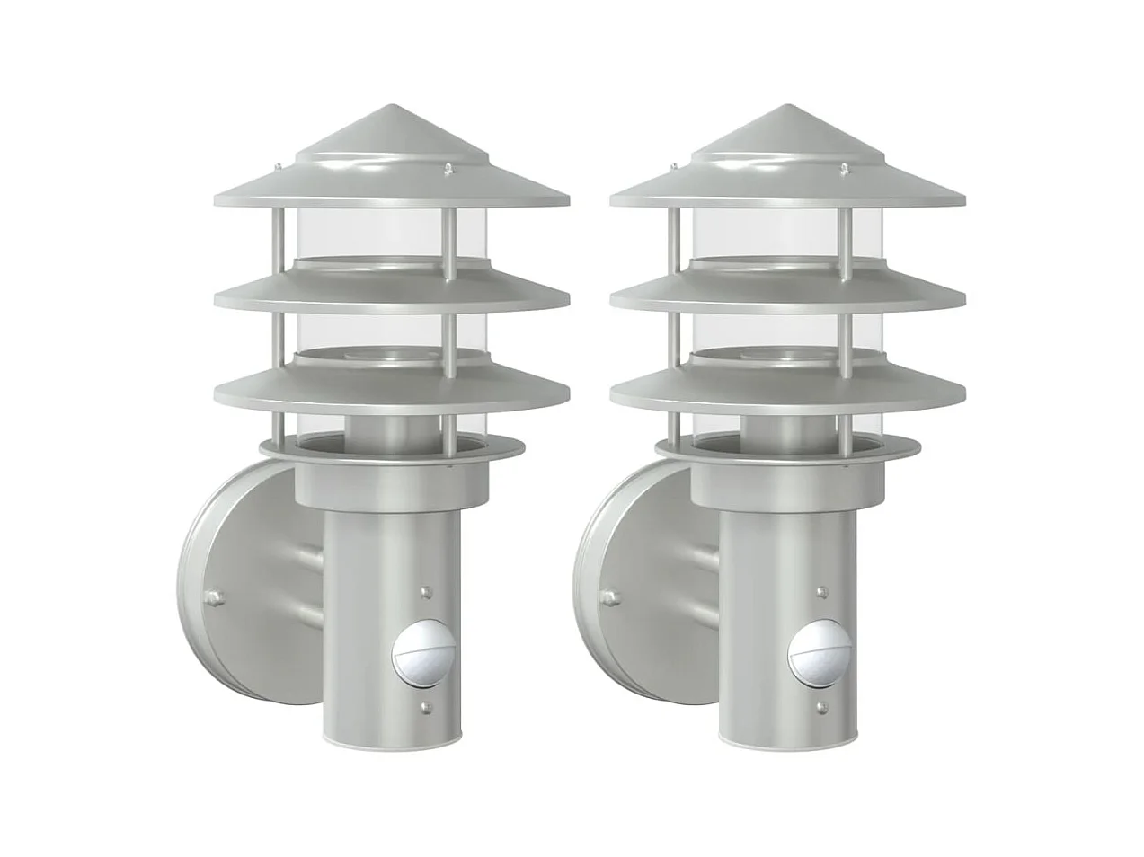 Appliques murales d'extérieur et capteurs 2pcs acier inoxydable FR213744