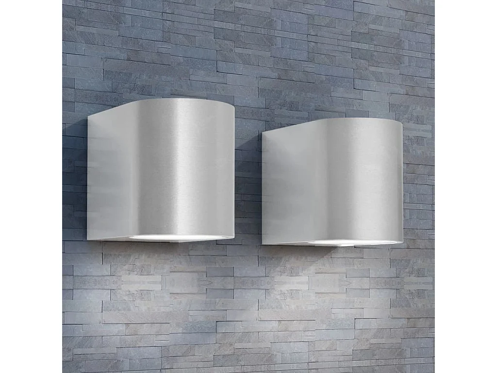 Applique murale LED d'extérieur 2 pièces Ronde vers le bas FR985729