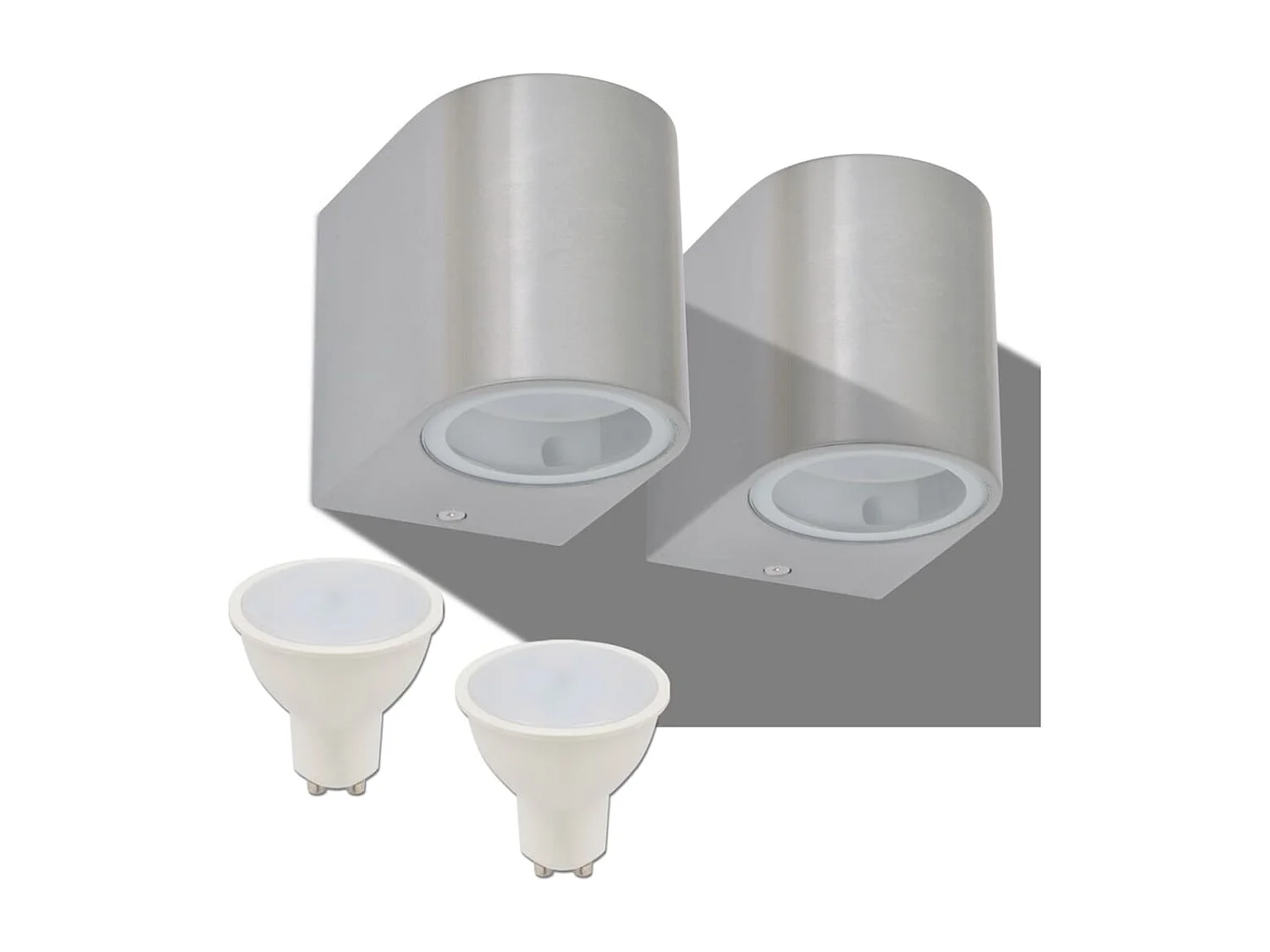 Applique murale LED d'extérieur 2 pièces Ronde vers le bas FR985729