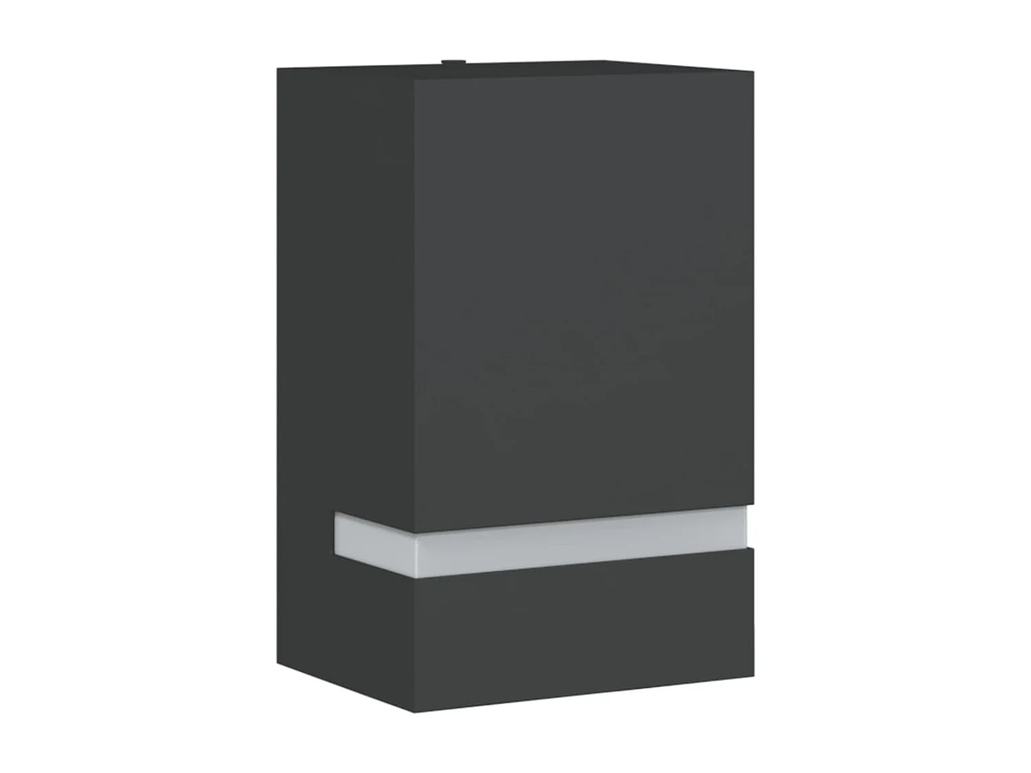 Candeeiro de parede para exterior aço inoxidável preto PT330410