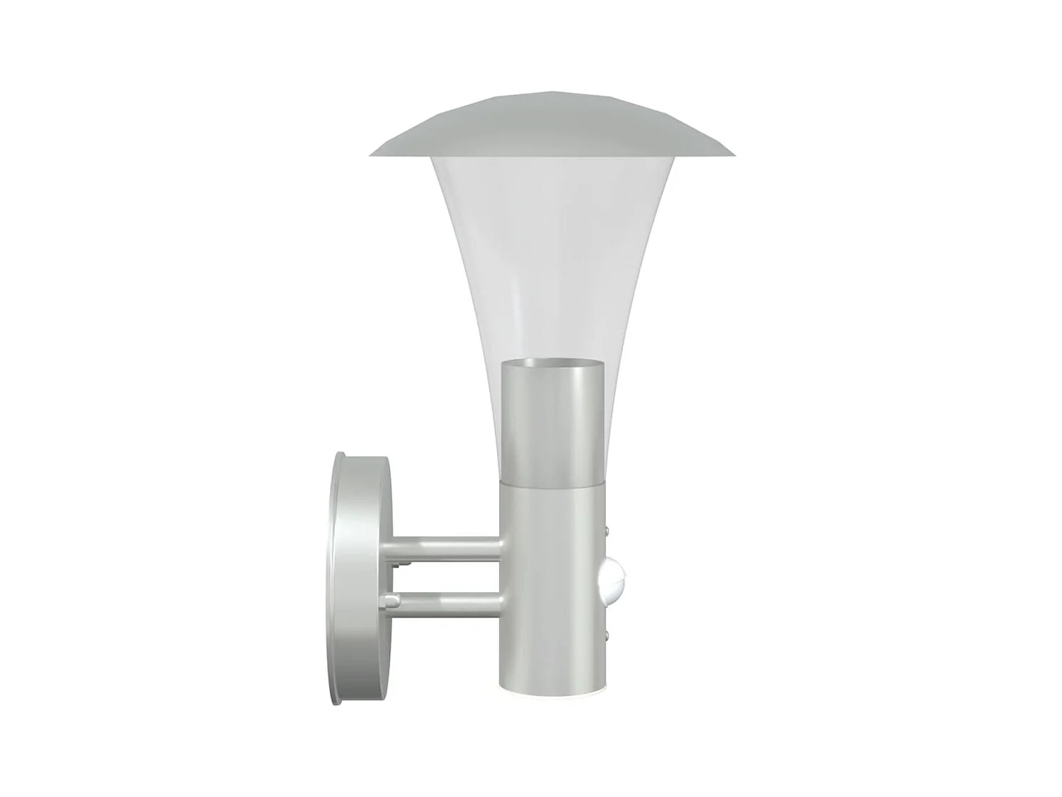 Candeeiro de parede exterior com sensor aço inoxidável prateado PT823827