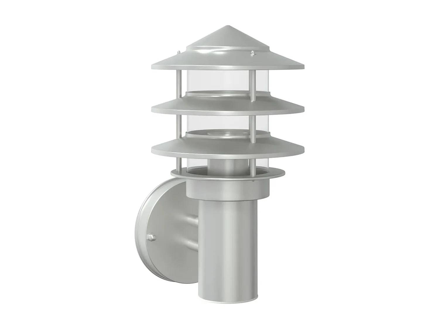 Applique murale d'extérieur argenté acier inoxydable FR274808