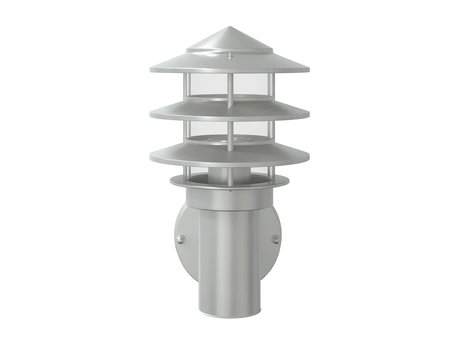 Applique murale d'extérieur argenté acier inoxydable FR274808