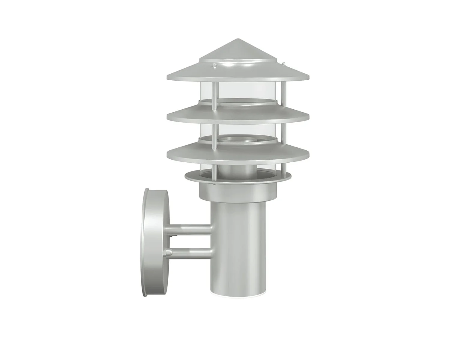 Applique murale d'extérieur argenté acier inoxydable FR274808