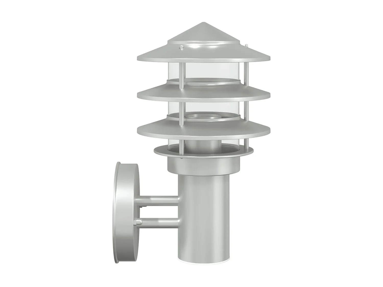 Aplique de exterior de acero inoxidable plateado ES552756