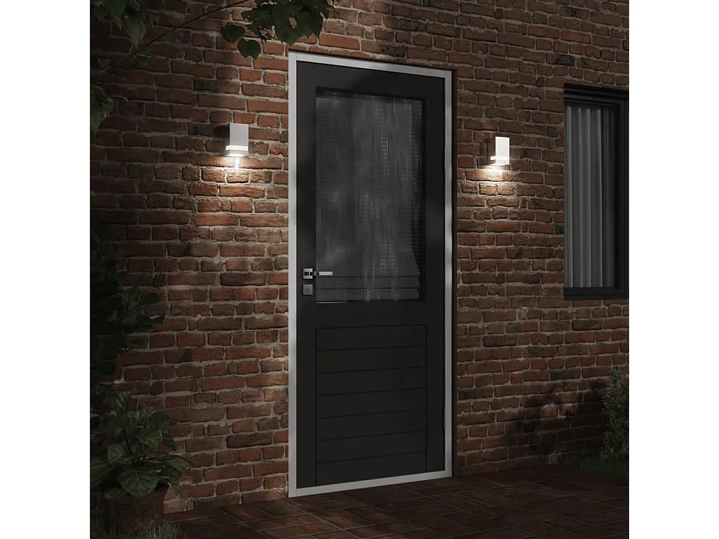 Applique murale d'extérieur argenté acier inoxydable FR116770