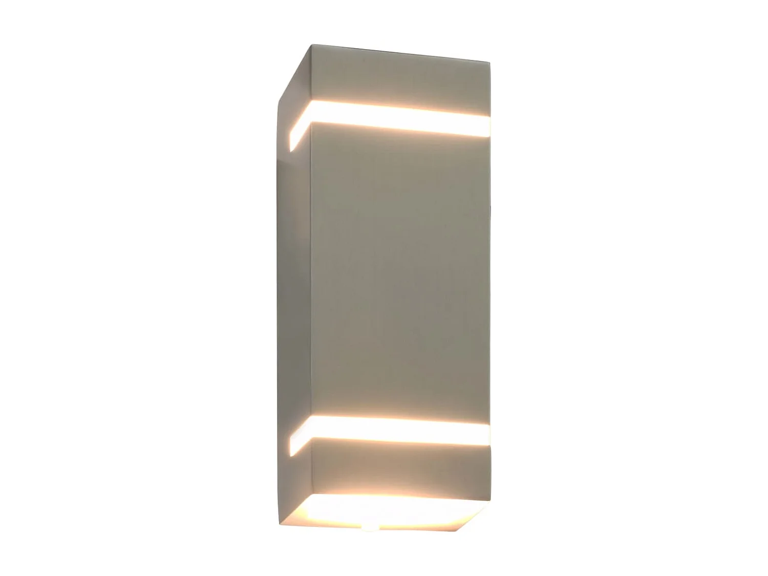 Appliques murales d'extérieur 2 pcs 35 W Argenté Rectangulaire FR610328