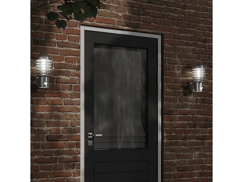 Candeeiro de parede exterior com sensor aço inoxidável prateado PT322066