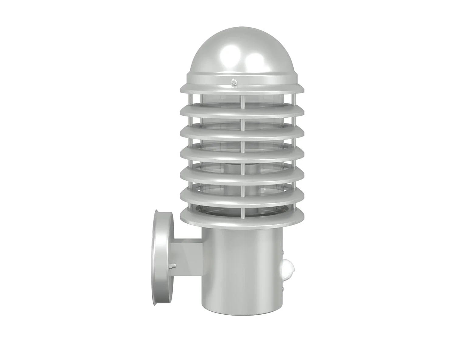 Applique murale d'extérieur et capteur argenté acier inoxydable FR214782