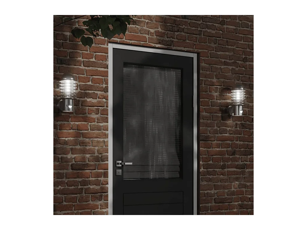 Candeeiro de parede exterior com sensor aço inoxidável prateado PT322066