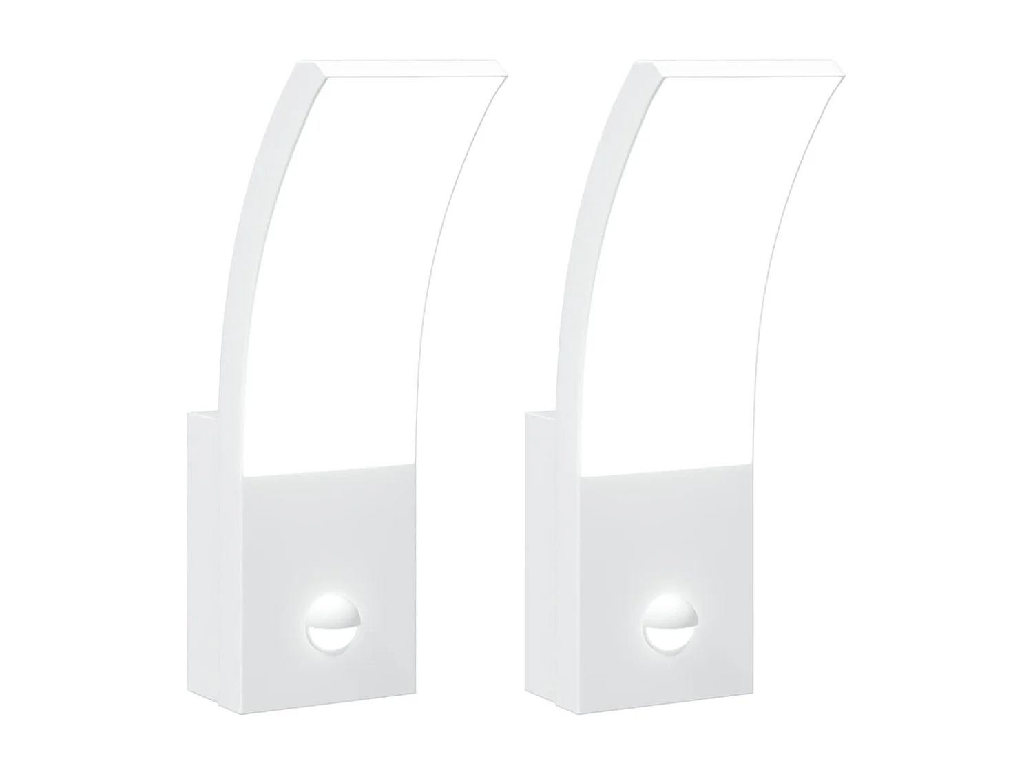 Buitenwandlampen 2 st LED met sensors gegoten aluminium wit BE517047