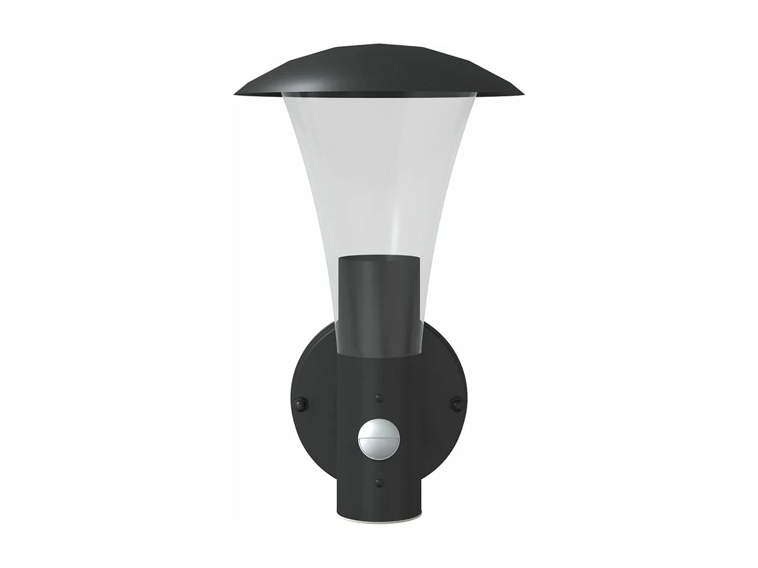 Applique murale d'extérieur avec capteur noir acier inoxydable FR916654