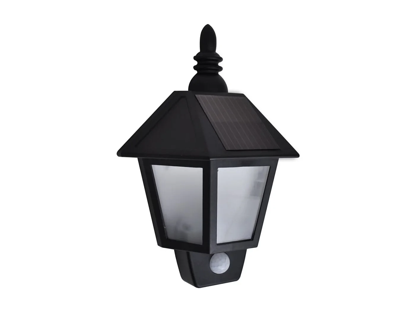 Appliques murales solaires 2 pcs avec capteur de mouvement Noir FR190368