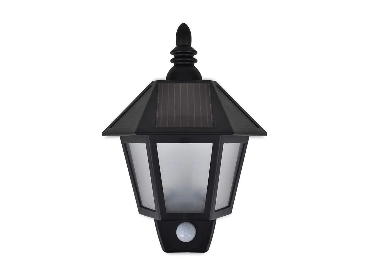 Appliques murales solaires 2 pcs avec capteur de mouvement Noir FR190368