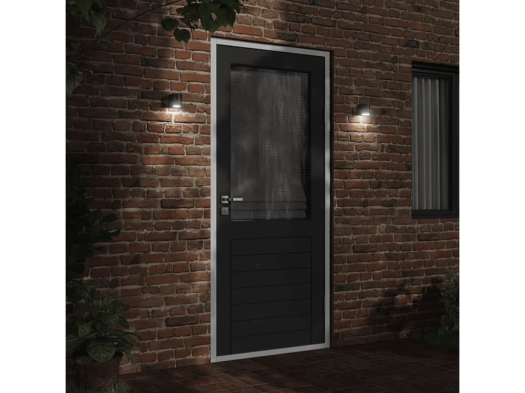 Lámpara de pared de exterior aluminio fundido negro ES672231