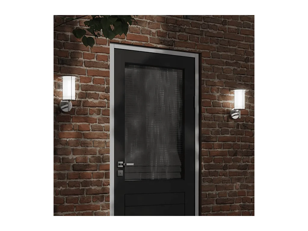 Applique murale d'extérieur argenté acier inoxydable FR320265