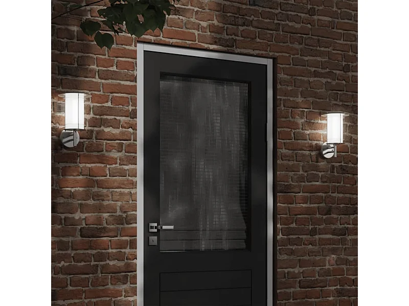 Applique murale d'extérieur argenté acier inoxydable FR320265