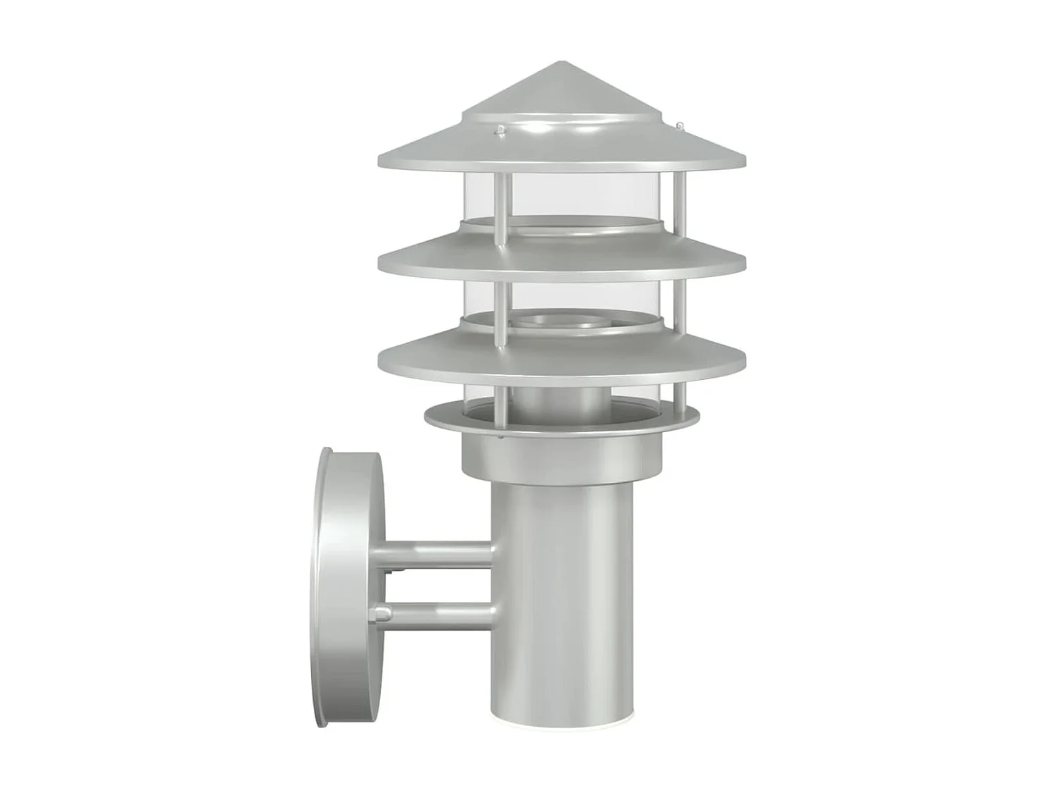 Appliques murales d'extérieur 2pcs argenté acier inoxydable FR131691