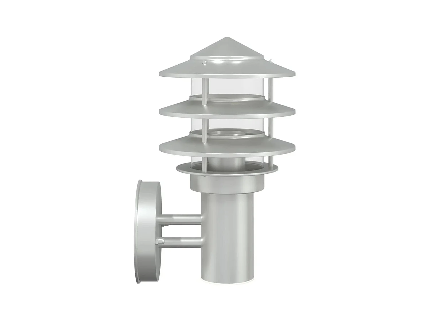 Appliques murales d'extérieur 2pcs argenté acier inoxydable FR131691