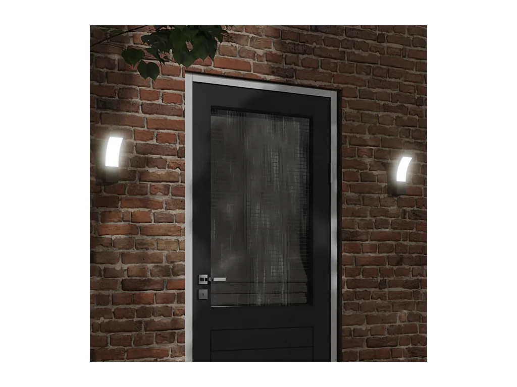 Appliques murales LED d'extérieur 2 pcs noir FR100385