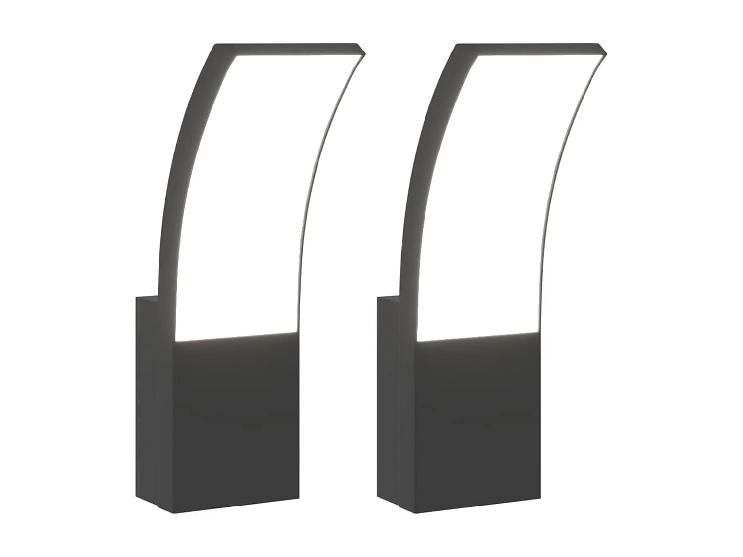 Appliques murales LED d'extérieur 2 pcs noir FR100385