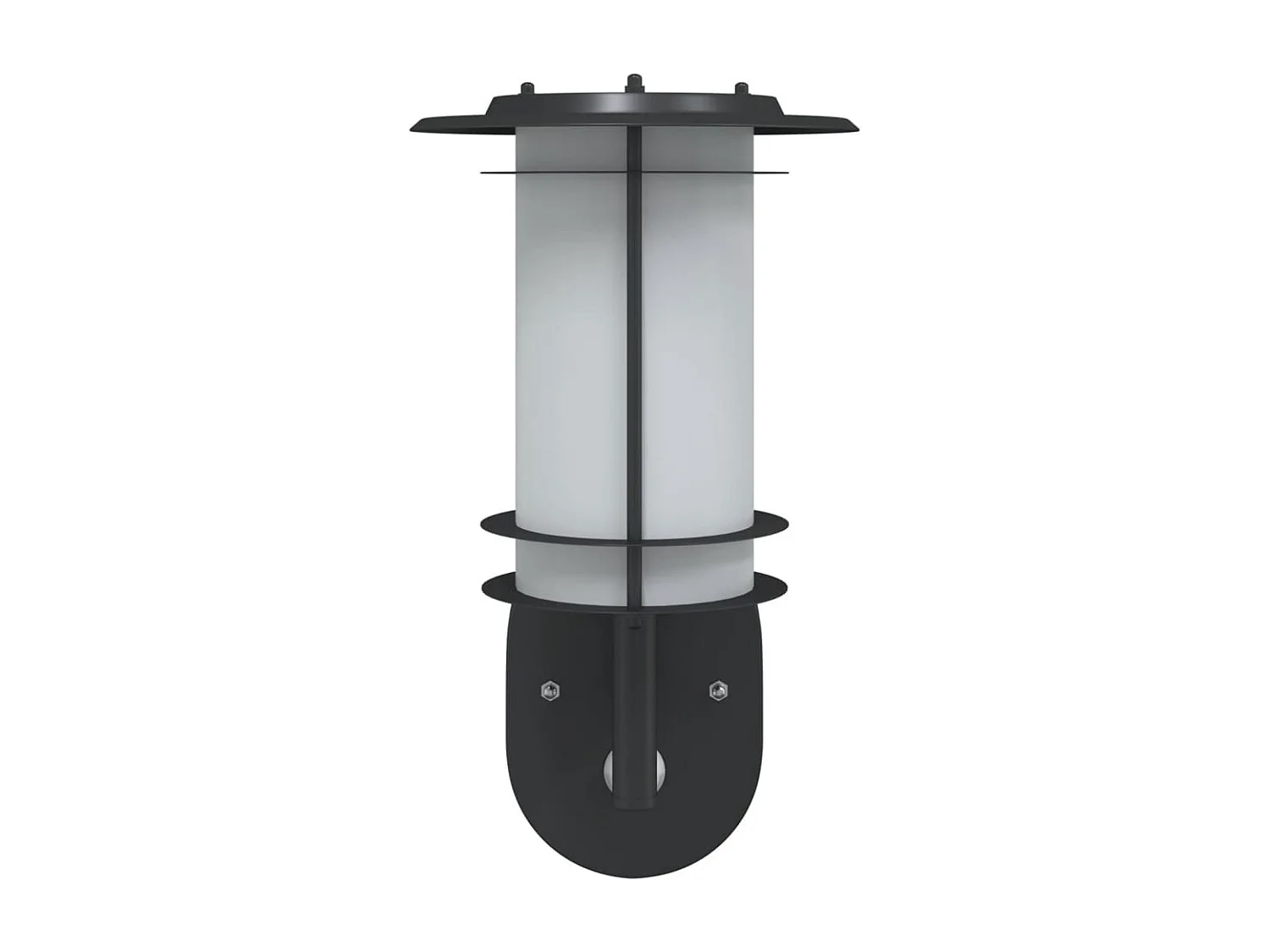 Candeeiro de parede p/ exterior com sensor aço inoxidável preto PT852886