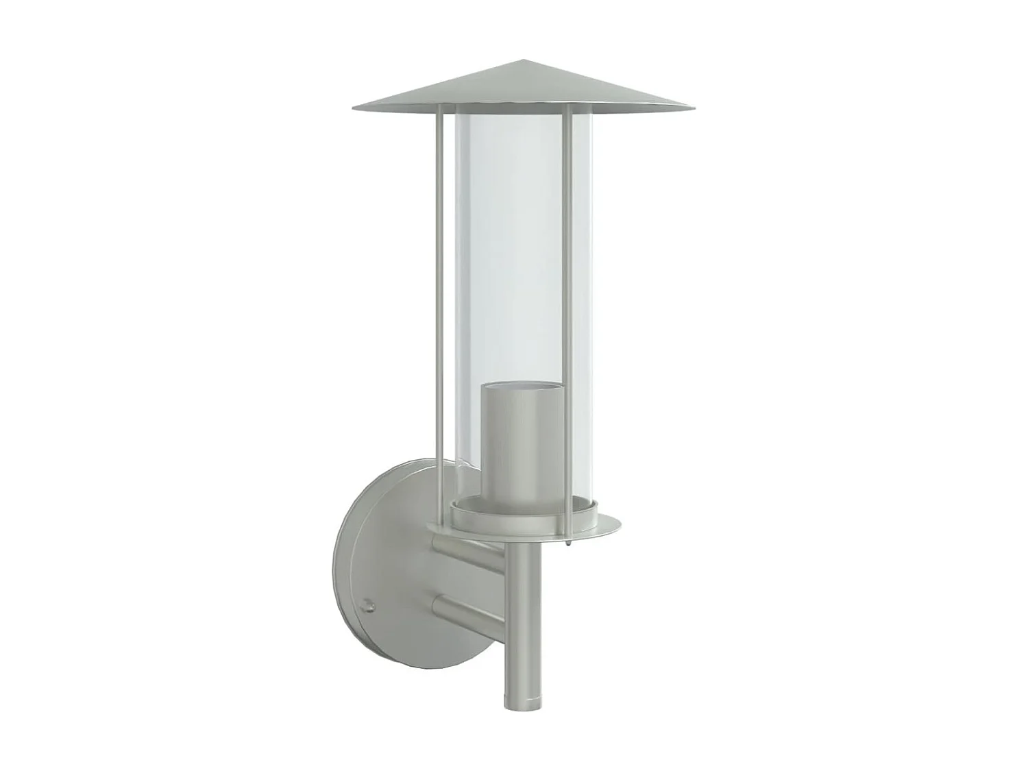 Applique murale d'extérieur argenté acier inoxydable FR498120